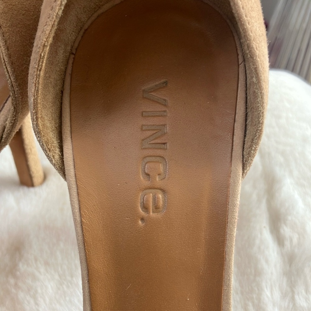 Vince Tan Suede Heels - Picture 2 of 7